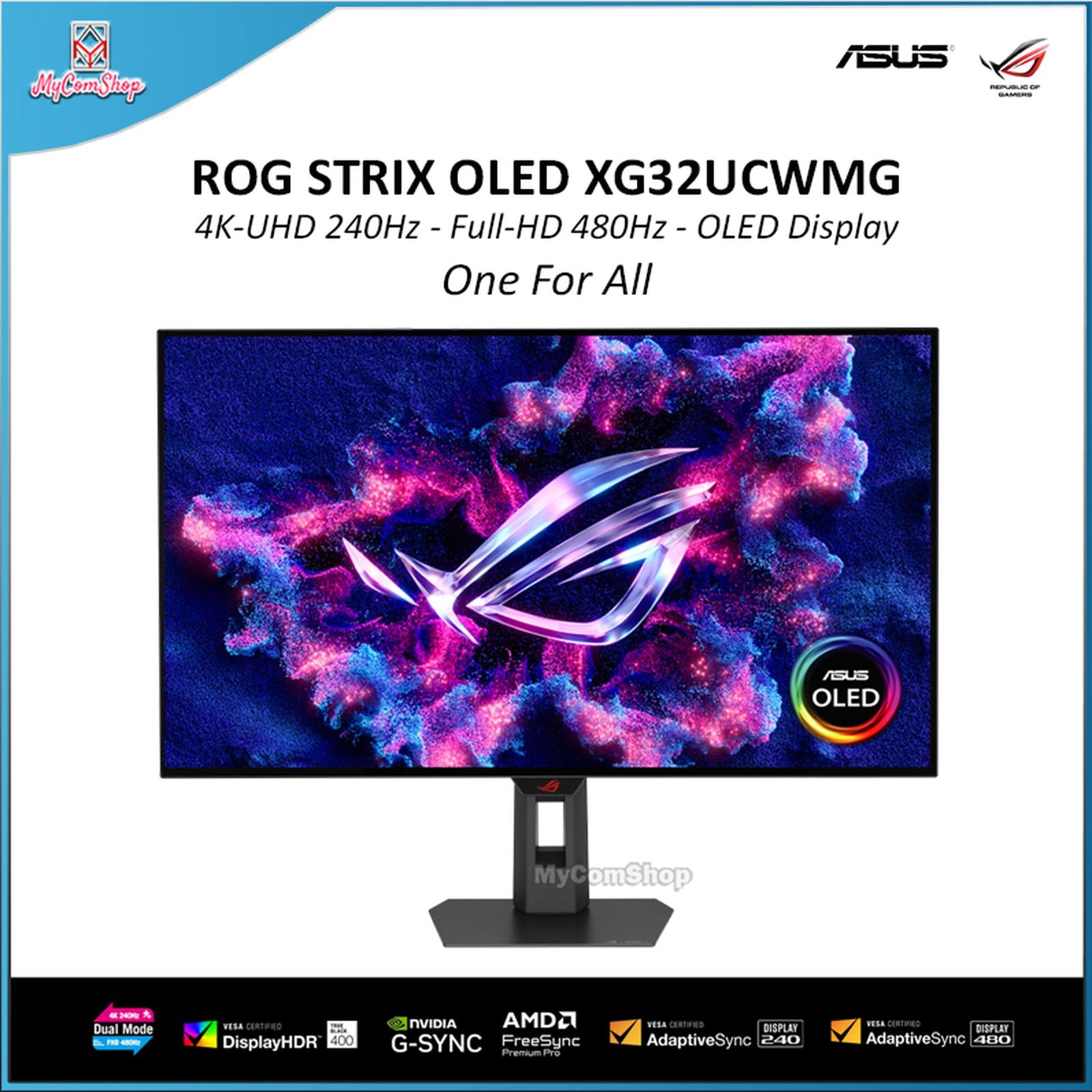 ASUS ROG STRIX OLED XG32UCWMG GAMING MONITOR DUAL MODE 4K FHD