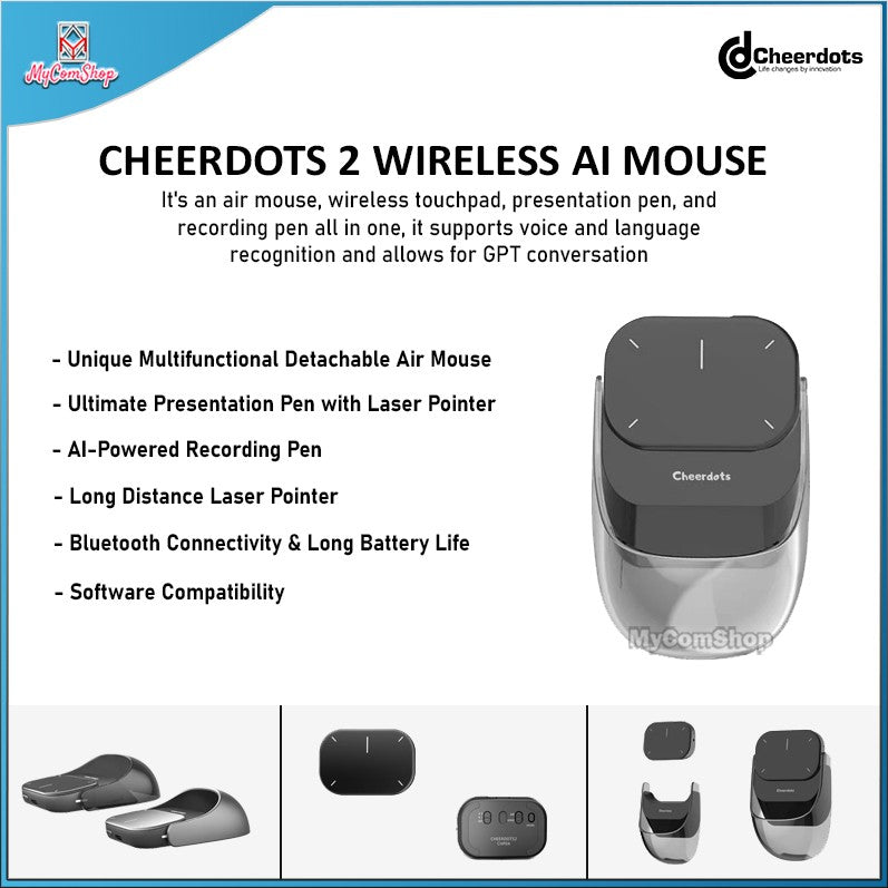 CHEERDOTS 2 WIRELESS MOUSE ALL IN ONE DUAL MODE DYNAMICS WITH DETACHABLE DESIGN