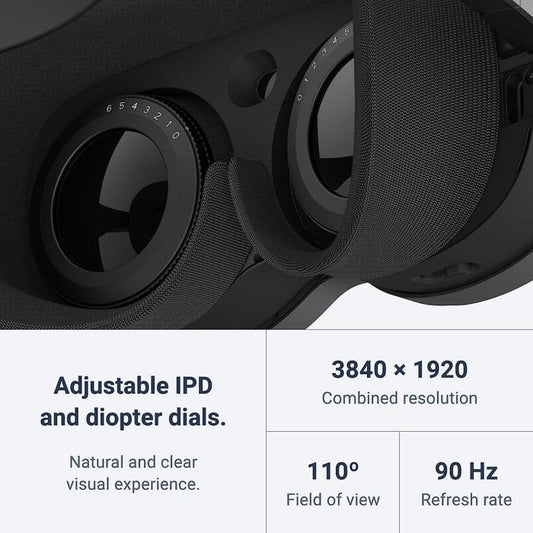 HTC VIVE XR ELITE VR VIRTUAL REALITY HEADSET WITH 2 CONTROLLERS L R