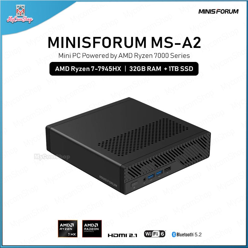 MINISFORUM MS-A2 MINI PC WORKSTATION RYZEN 7 7945HX 32GB RAM 1TB SDD AMD RADEON
