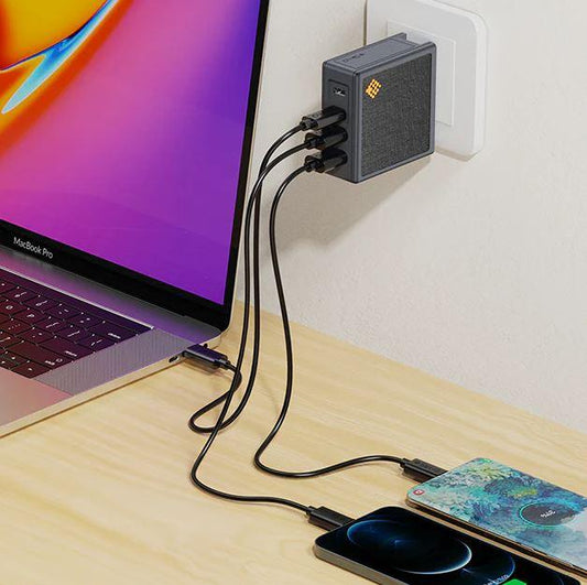 SLIMQ F110 3C1A GAN CHARGER 100W USB C CHARGER PD3.0 CHARGING STATION FOR LAPTOP TABLET PHONES CONSOLE