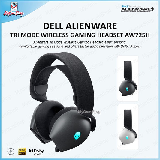 DELL ALIENWARE TRI MODE WIRELESS GAMING HEADSET WITH DOLBY ATMOS - AW725H