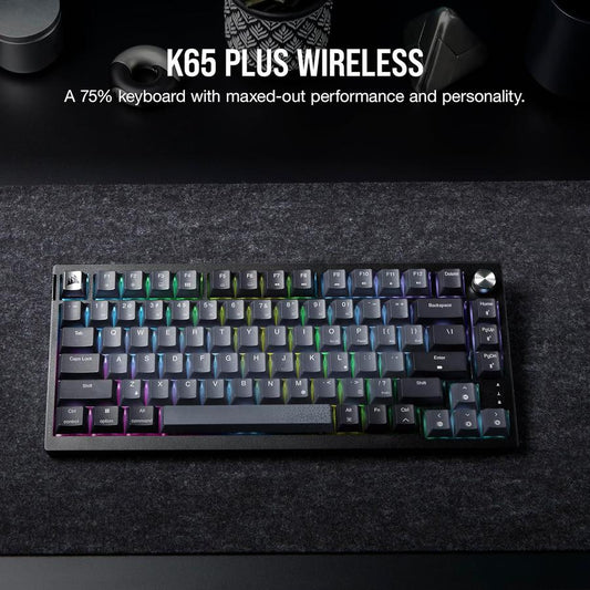 CORSAIR K65 PLUS WIRELESS 75% RGB MECHANICAL GAMING KEYBOARD