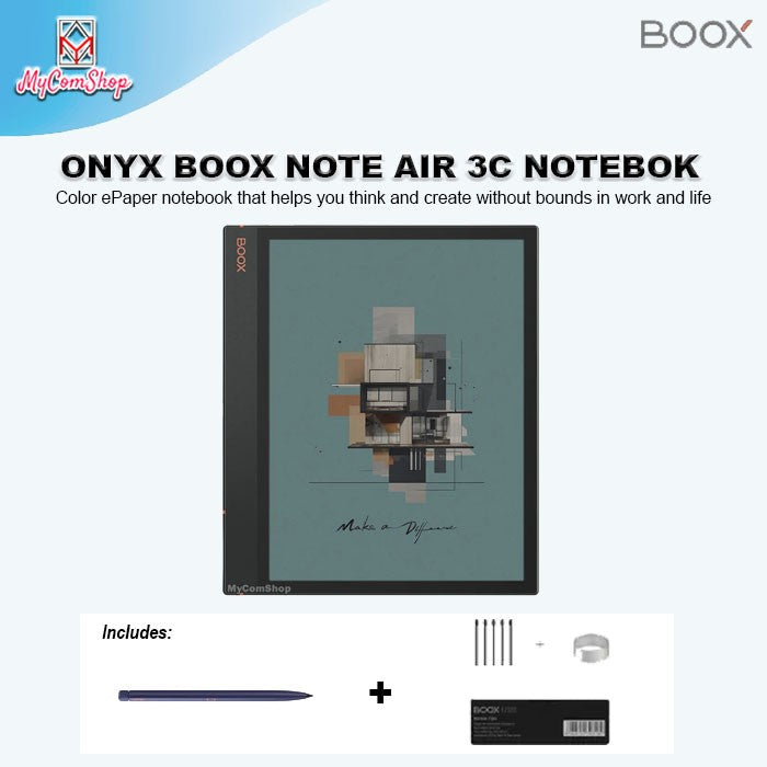 ONYX BOOX NOTE AIR 3C E INK TABLET WITH BUNDLES