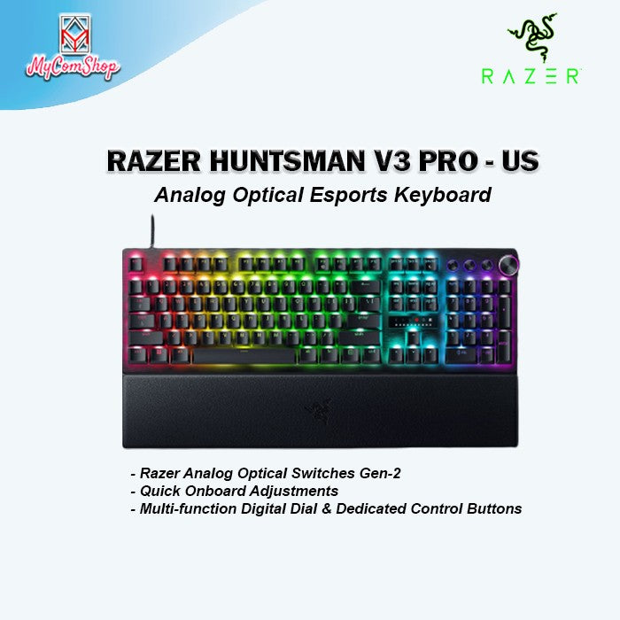 RAZER HUNTSMAN V3 PRO GAMING KEYBOARD MULTI-FUNCTION DIGITAL DIAL