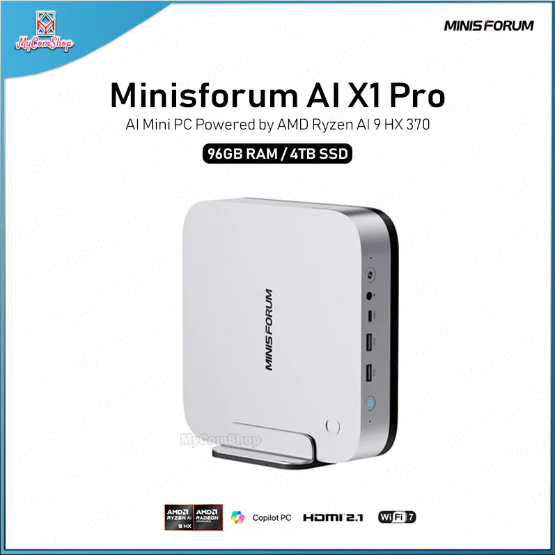 MINI PC MINISFORUM AI X1 PRO RYZEN AI 9 HX 370 AMD RADEON GRAPHICS
