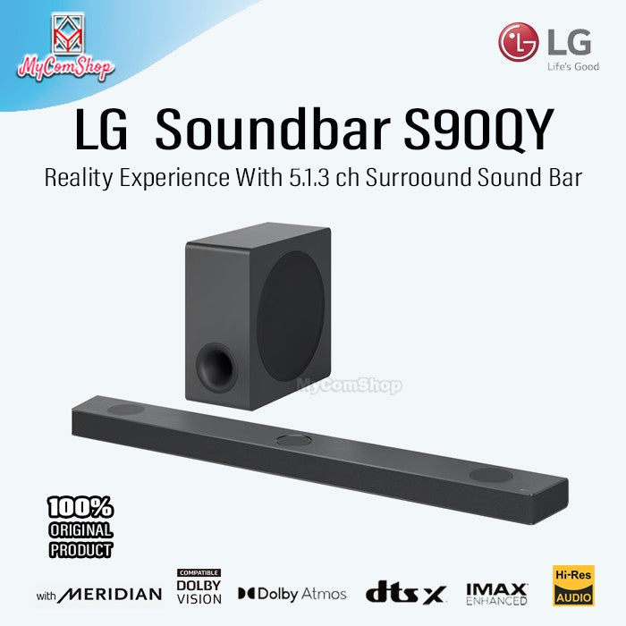 LG SOUNDBAR S90QY 5.1.3-CHANNEL SPEAKER DOLBY ATMOS VISION IMAX DTSX