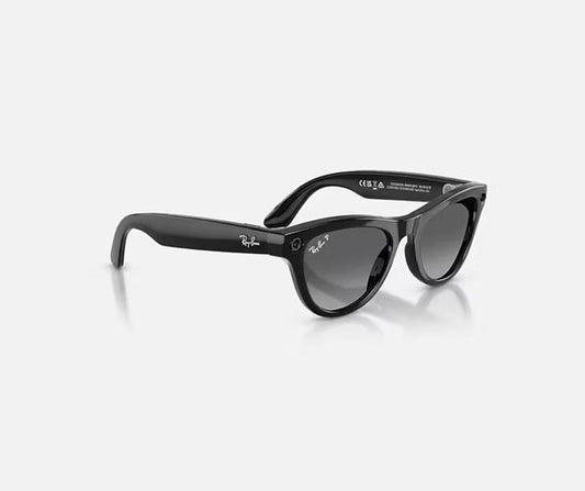 RAY-BAN META SKYLER AI SUNGLASSES GEN 2 POLARIZED LENSES GRAPHITE WITH FRAME SHINY BLACK