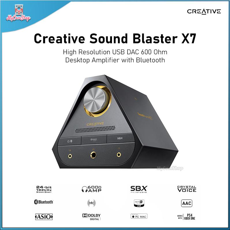 CREATIVE SOUND BLASTER X7 HIGH RESOLUTION USB DAC 600 OHM HEADPHONES AMPLIFIER BLUETOOTH CONNECTIVITY