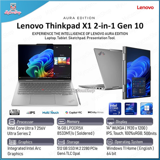 LENOVO THINKPAD X1 2-IN-1 GEN 10 ULTRA 7 256V 16GB RAM 512GB SSD INTEL ARC 14" FHD+ IPS TOUCH