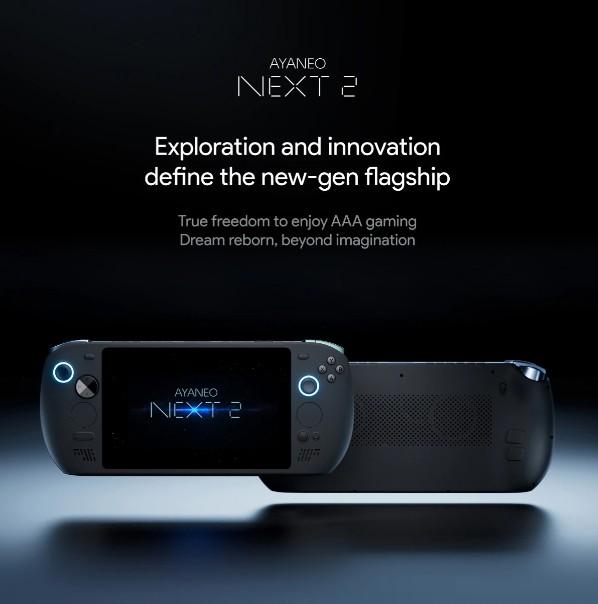 AYANEO NEXT 2 2026 HANDHELD GAMING PC RYZEN AI MAX OLED 9 INCH WINDOWS 11
