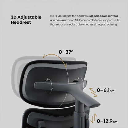 LIBERNOVO OMNI PRO DYNAMIC ERGONOMIC OFFICE CHAIR WITH STEPSYNC FOOTREST MOTORISED LUMBAR ACTIVE AIRFLOW 160° RECLINE