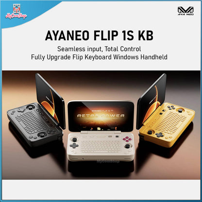 AYANEO FLIP 1S KB PORTABLE GAMING PC WINDOWS GAMING CONSOLE HANDHELD