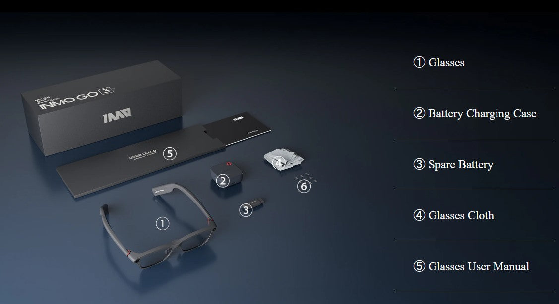 INMO GO3 SMART AI GLASSES WEREABLE AI WITH INMO RING 4