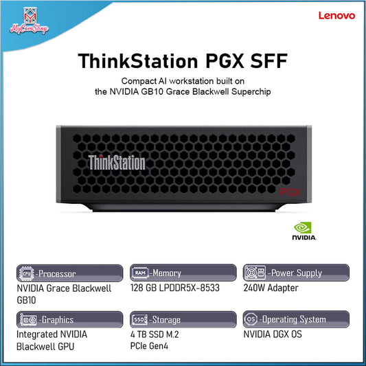 LENOVO THINKSTATION PGX SFF NVIDIA GRACE BLACKWELL GB10 12GB GB RAM 4TB SSD NVIDIA BLACKWELL DGX OS