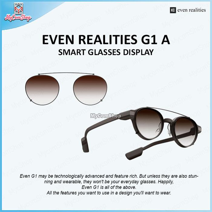 EVEN REALITIES G1 A SMART GLASSES DISPLAY AI BLUETOOTH WATER RESISTANCE