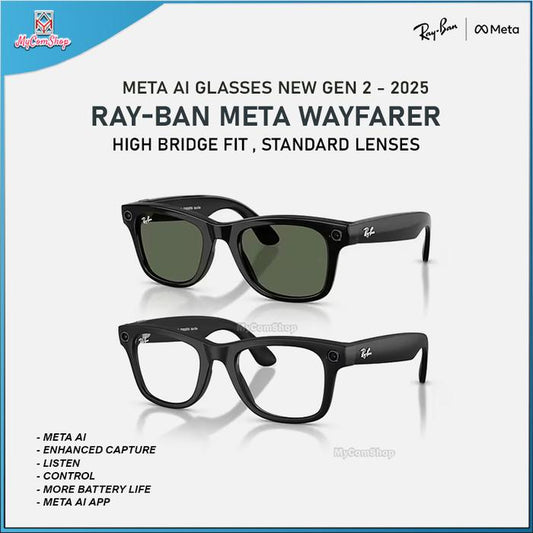 RAY-BAN META WAYFARER AI SUNGLASSES GEN 2 STANDARD LENSES HIGH BRIDGE FIT