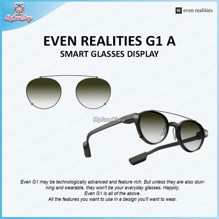 EVEN REALITIES G1 A SMART GLASSES DISPLAY AI BLUETOOTH WATER RESISTANCE