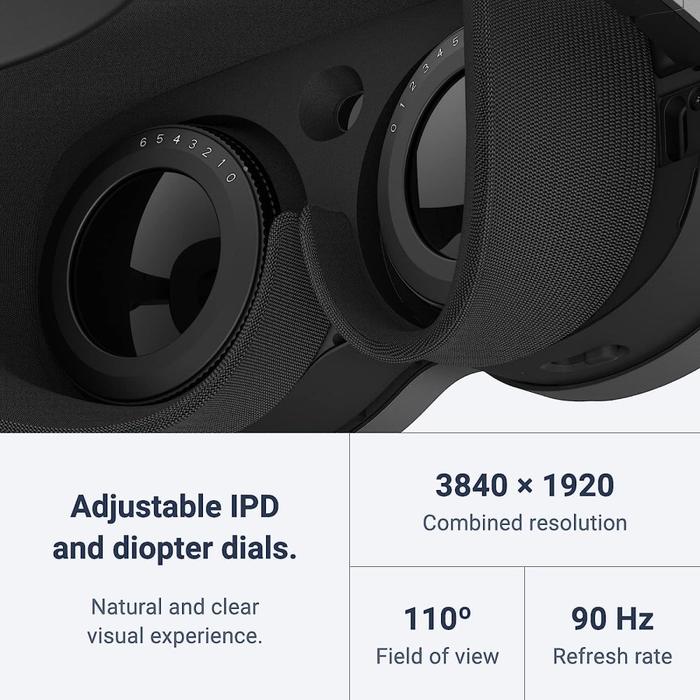 HTC VIVE XR ELITE VR VIRTUAL REALITY HEADSET WITH 2 CONTROLLERS L R