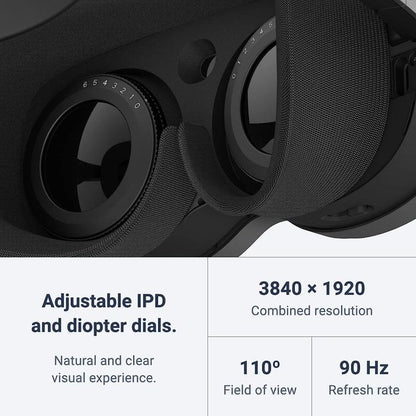 HTC VIVE XR ELITE VR VIRTUAL REALITY HEADSET WITH 2 CONTROLLERS L R