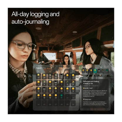 RAYNEO IO AI GLASSES 33-INCH INVISIBLE AI DISPLAY TELEPROMPTER WITH CHARGING CASE