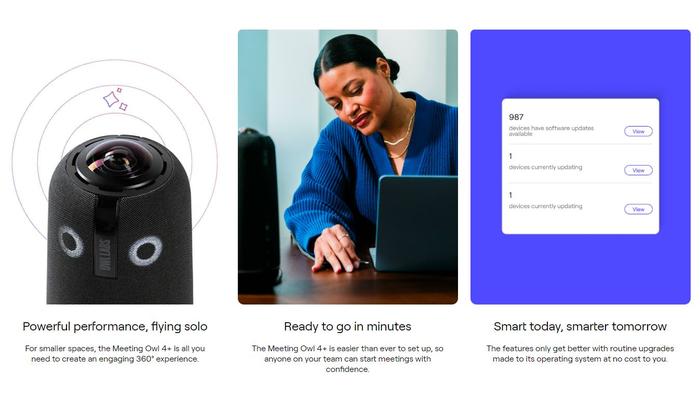 OWL LABS MEETING OWL 4+ ALL IN ONE VIDEO CONFERENCING 4K UHD 360 DEVICES