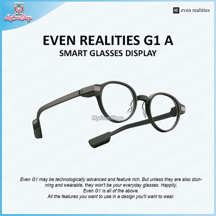 EVEN REALITIES G1 A SMART GLASSES DISPLAY AI BLUETOOTH WATER RESISTANCE