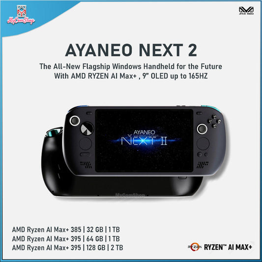 AYANEO NEXT 2 2026 HANDHELD GAMING PC RYZEN AI MAX OLED 9 INCH WINDOWS 11