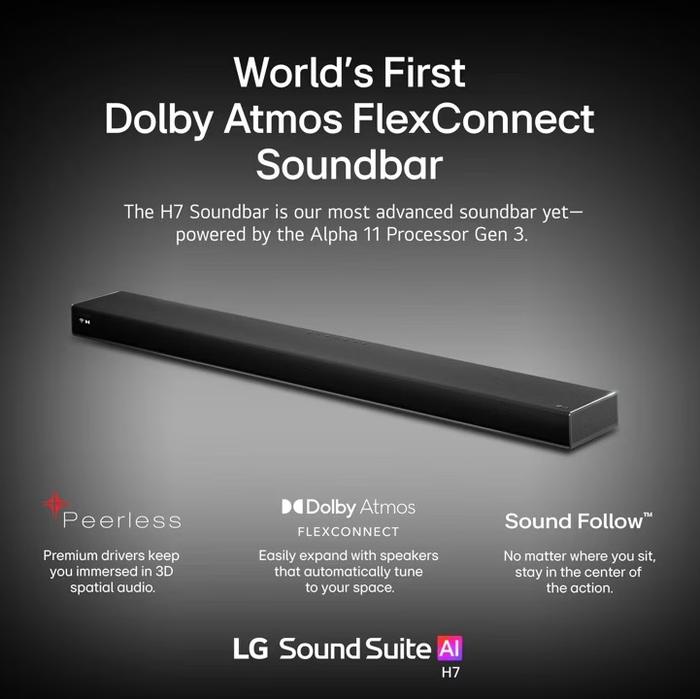 LG SOUND SUITE H7 WIRELESS SOUNDBAR DOLBY ATMOS FLEXCONNECT SOUNDBAR FOR TV
