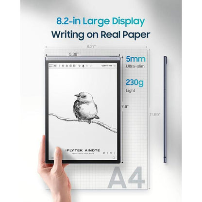 IFLYTEK AINOTE AIR 8.2 INCH AI NOTE TAKING TABLET E INK WRITING PAPER MULTI LANGUAGE ANDROID
