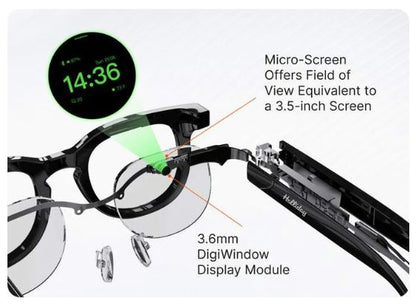 HALLIDAY GLASSES AI PROACTIVE INVISIBLE DISPLAY TRANSLATION COMPATIBLE PRESCRIPTION LENSES