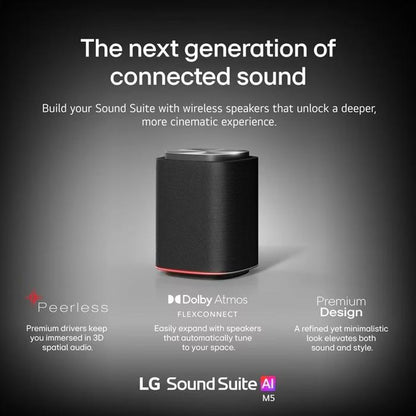 LG SOUND SUITE M5 COMPACT WIRELESS SPEAKER CH 1.1.1 DOLBY ATMOS FLEXCONNECT SPATIAL AUDIO