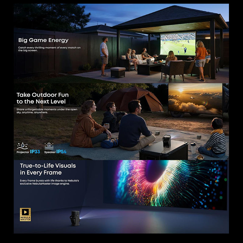 SOUNDCORE NEBULA P1 PROJECTOR WITH DETACHABLE SPEAKERS FULL HD 1080P 650 ANSI DOLBY AUDIO