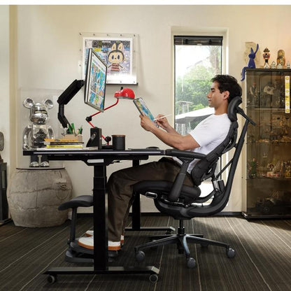 LIBERNOVO OMNI PRO DYNAMIC ERGONOMIC OFFICE CHAIR WITH STEPSYNC FOOTREST MOTORISED LUMBAR ACTIVE AIRFLOW 160° RECLINE