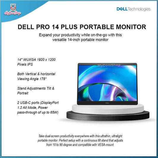 DELL PRO 14 PLUS PORTABLE MONITOR 14" WUXGA IPS