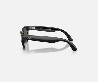 RAY-BAN META HEADLINER AI SUNGLASSES GEN 2 STANDARD LENSES HIGH BRIDGE FIT WITH SHINY BLACK G-15 GREEN LENSES