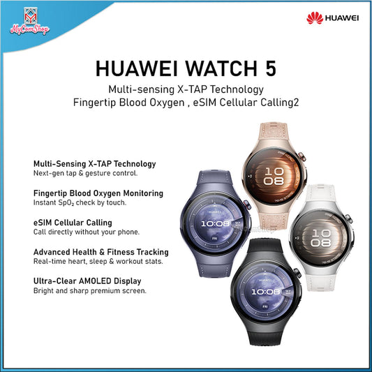 HUAWEI WATCH 5 ADVANCED AMOLED X-TAP SMARTWATCH NEXT GEN WITH WIRELESS CHARGING