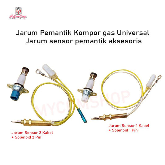 JARUM PEMANTIK KOMPOR GAS JARUM SENSOR TEMBAGA DENGAN KATUP SOLENOID THERMOCOUPLE UNIVERSAL