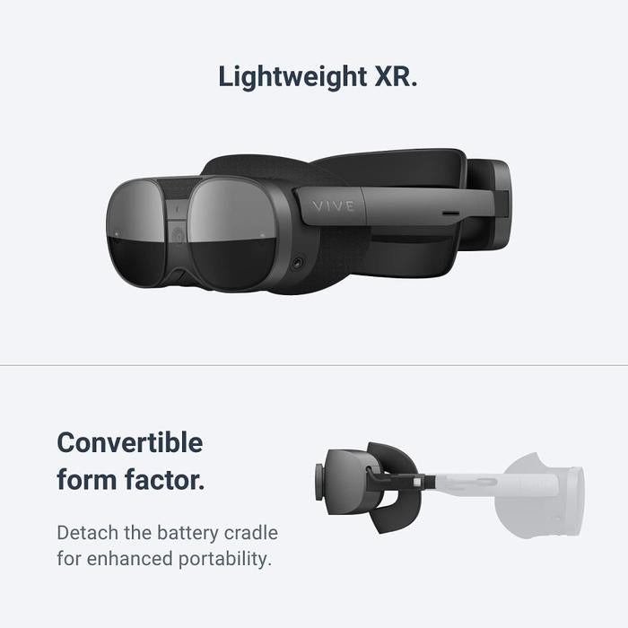 HTC VIVE XR ELITE VR VIRTUAL REALITY HEADSET WITH 2 CONTROLLERS L R