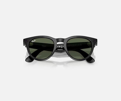 RAY-BAN META HEADLINER AI SUNGLASSES GEN 2 STANDARD LENSES HIGH BRIDGE FIT WITH SHINY BLACK G-15 GREEN LENSES