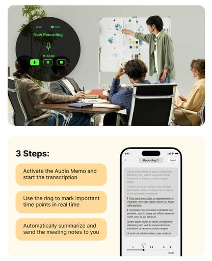 HALLIDAY GLASSES AI PROACTIVE INVISIBLE DISPLAY TRANSLATION COMPATIBLE PRESCRIPTION LENSES