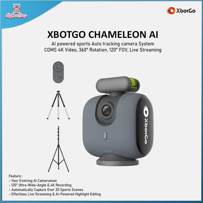 XBOTGO CHAMELON AI CAMERA SPORTS AUTOMATIC ULTRAWIDE 4K 360 ROTATION ALL-INCLUSIVE BUNDLE