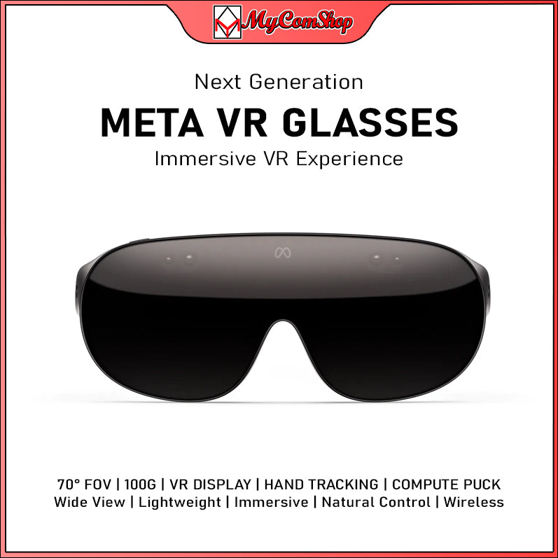 META VR GLASSES 70° FOV 100G EYE TRACKING HAND TRACKING COMPUTE PUCK