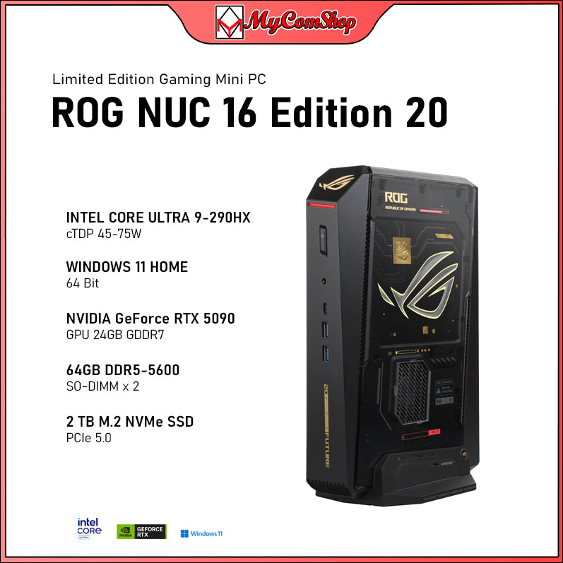 ASUS ROG NUC 16 EDITION 20 MINI PC GAMING ULTRA 9 290HX 64GB RAM 2TB SSD RTX 5090 24GB GPU