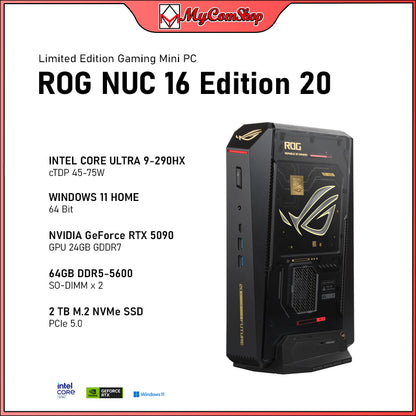 ASUS ROG NUC 16 EDITION 20 MINI PC GAMING ULTRA 9 290HX 64GB RAM 2TB SSD RTX 5090 24GB GPU