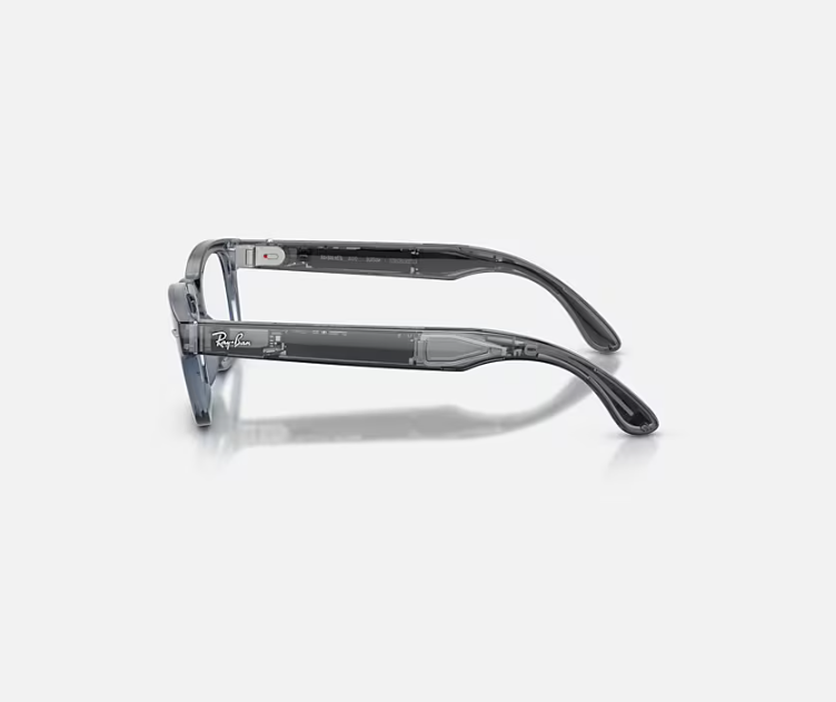 RAY-BAN META AUDIO BURBANK SHINY TRANSPARENT BLUE CLEAR/SAPPHIRE TRANSITIONS