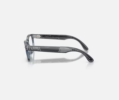 RAY-BAN META AUDIO BURBANK SHINY TRANSPARENT BLUE CLEAR/SAPPHIRE TRANSITIONS