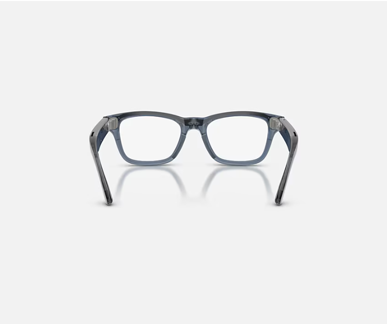 RAY-BAN META AUDIO BURBANK SHINY TRANSPARENT BLUE CLEAR/SAPPHIRE TRANSITIONS