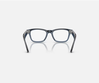 RAY-BAN META AUDIO BURBANK SHINY TRANSPARENT BLUE CLEAR/SAPPHIRE TRANSITIONS