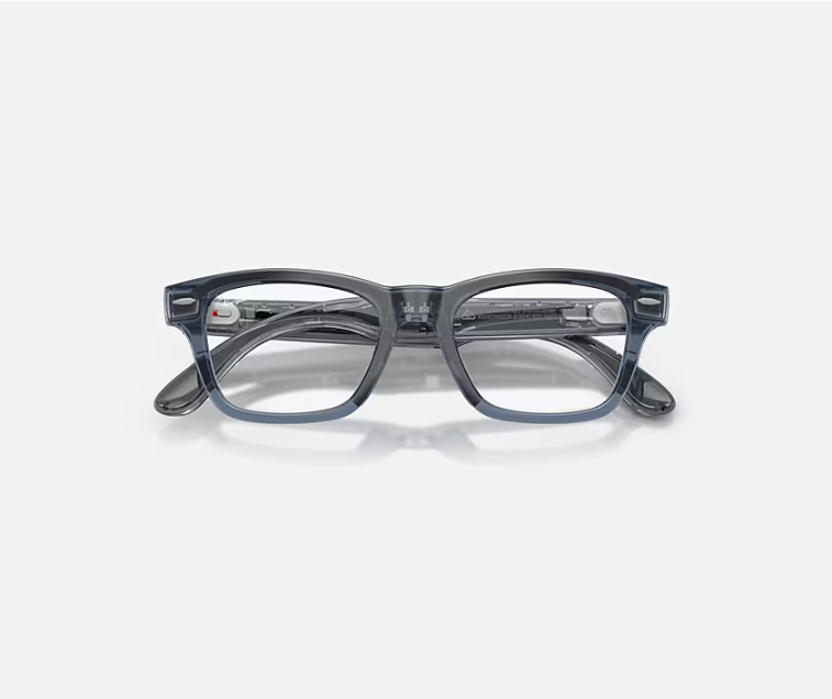 RAY-BAN META AUDIO BURBANK SHINY TRANSPARENT BLUE CLEAR/SAPPHIRE TRANSITIONS